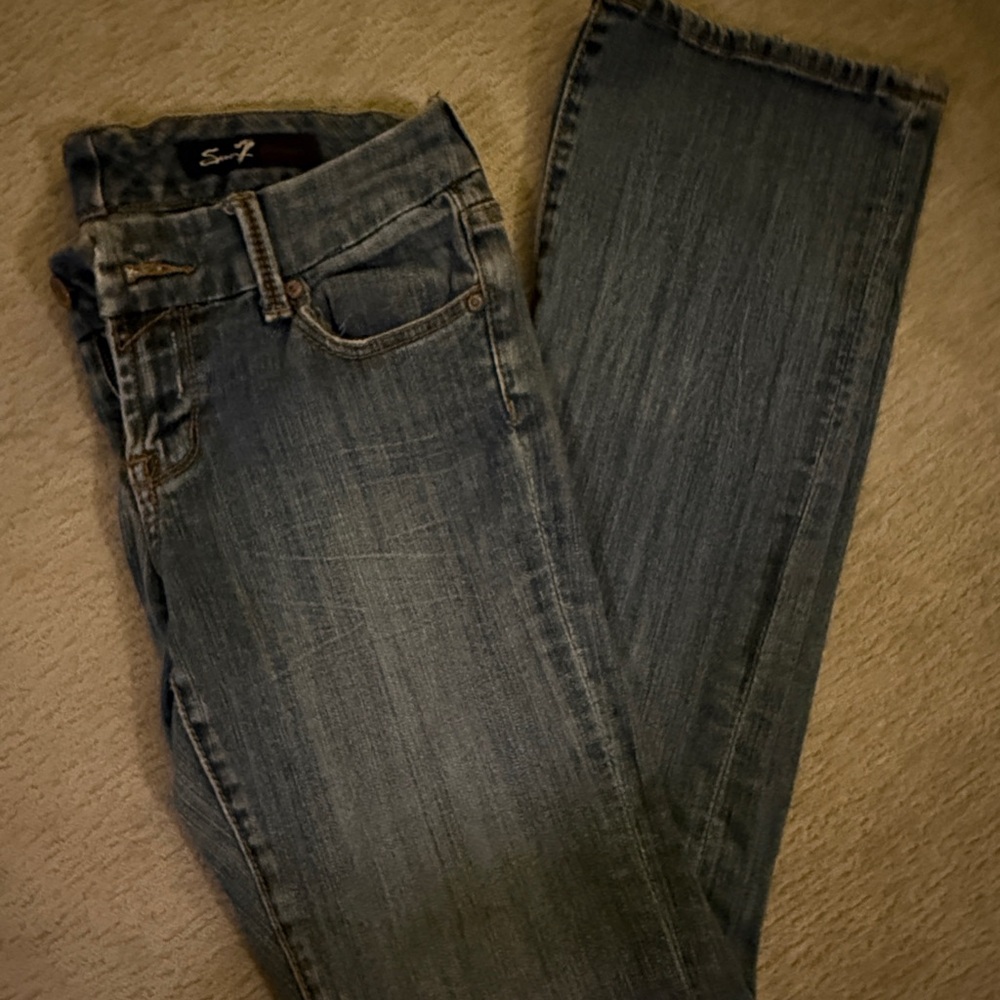 Seven7 Women's Classic Blue Boot Cut Jeans